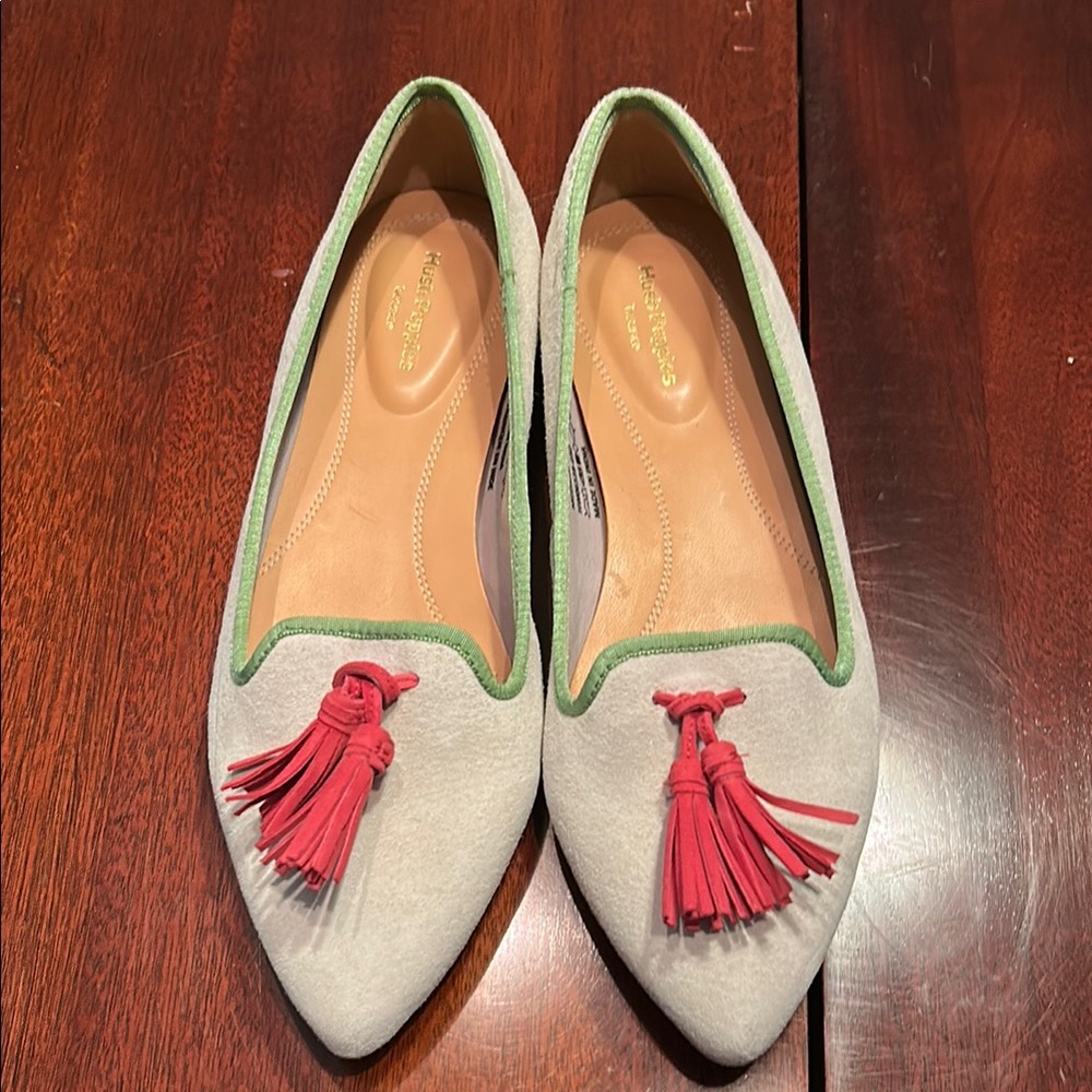 2/$30 Hush Puppies Gray Suede Loafers